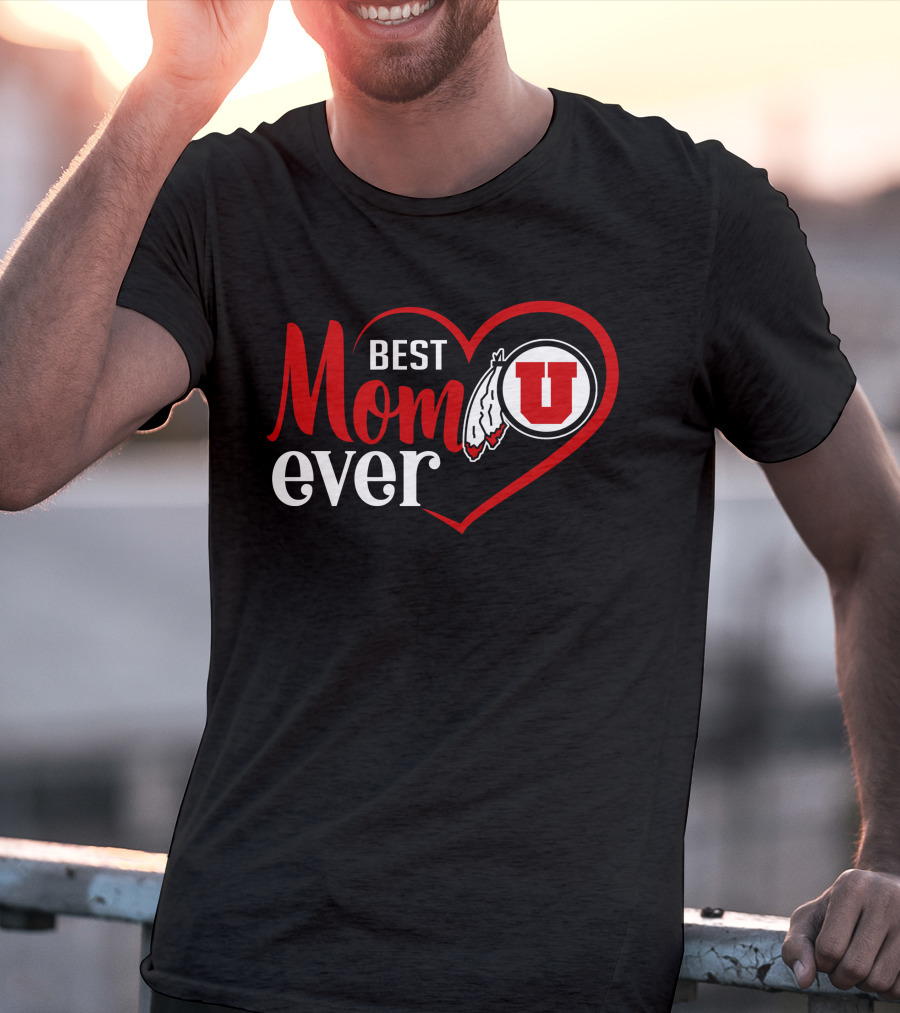 Best Mom Ever Utah Utes Heart T-Shirt