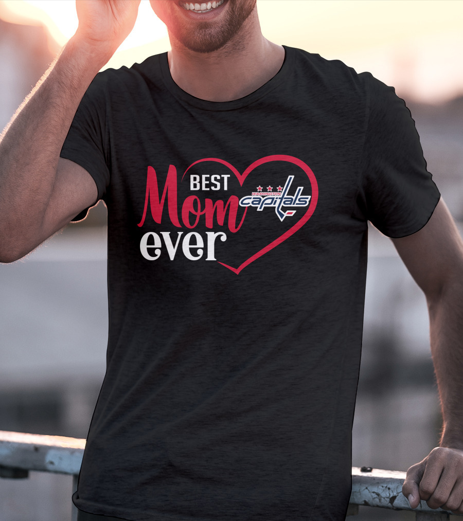 Washington Capitals Best Mom Ever Heart T-Shirt