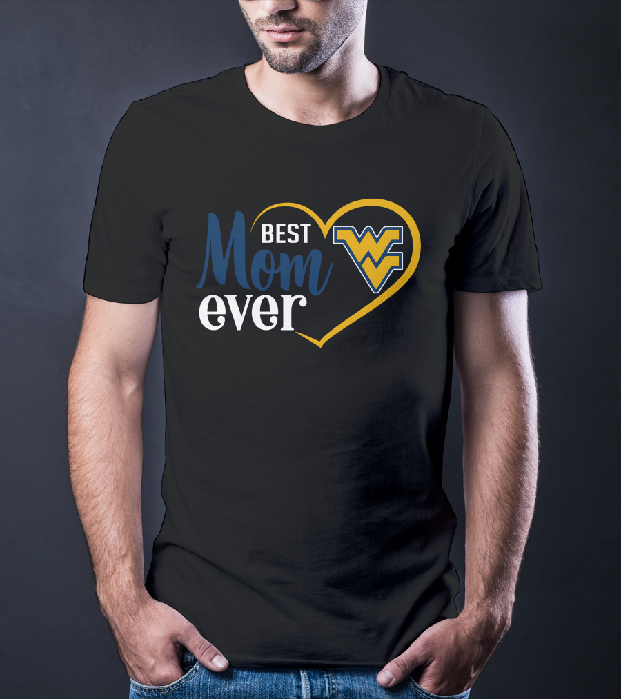 West Virginia Mountaineers Best Mom Ever Heart T-Shirt