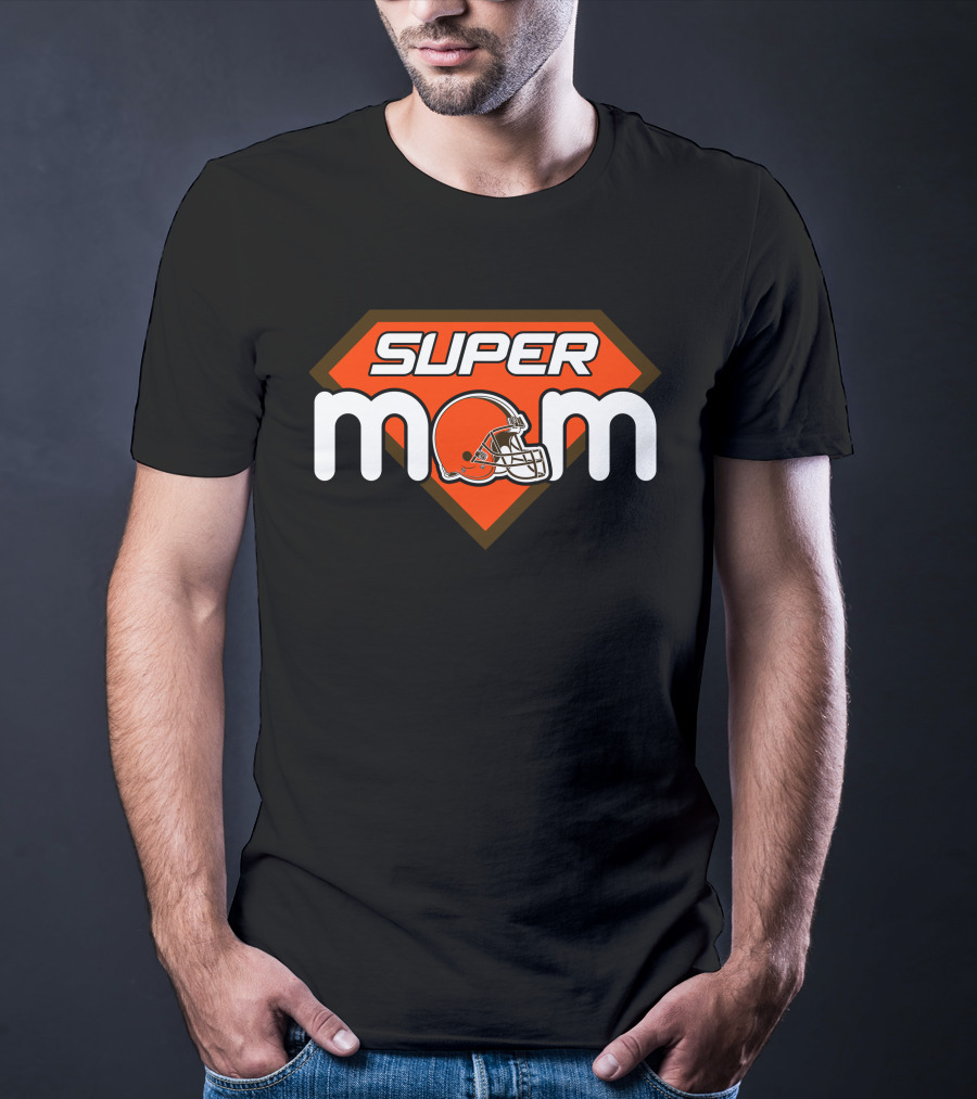 Super Mom Cleveland Browns Football Helmet T-Shirt