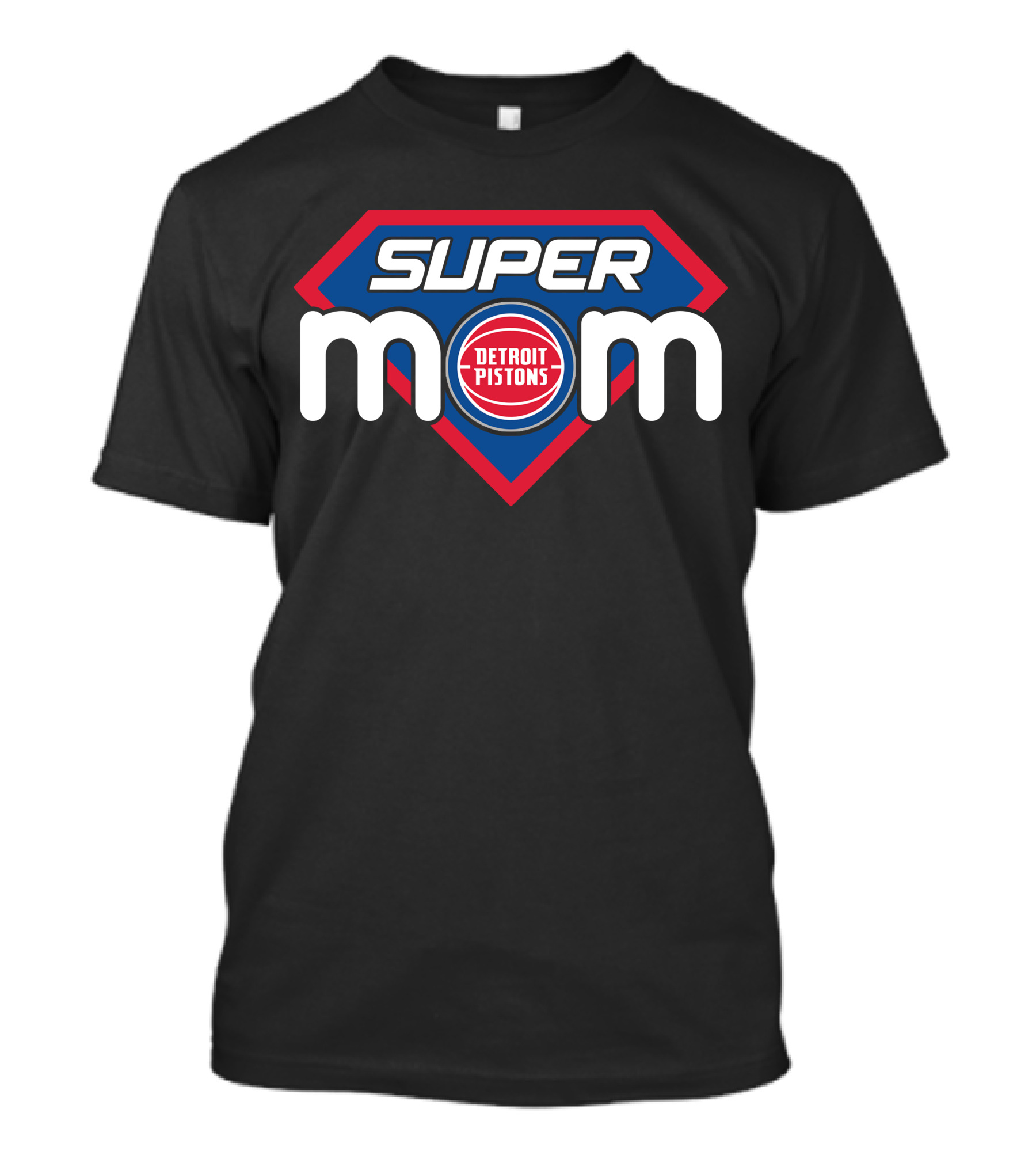 Super Mom Detroit Pistons Emblem T-Shirt
