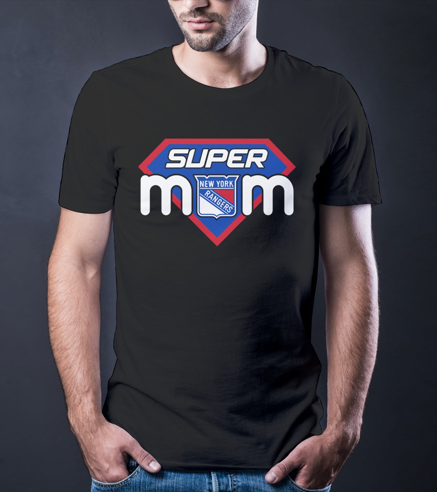 New York Rangers Super Mom Emblem With Shield T-Shirt