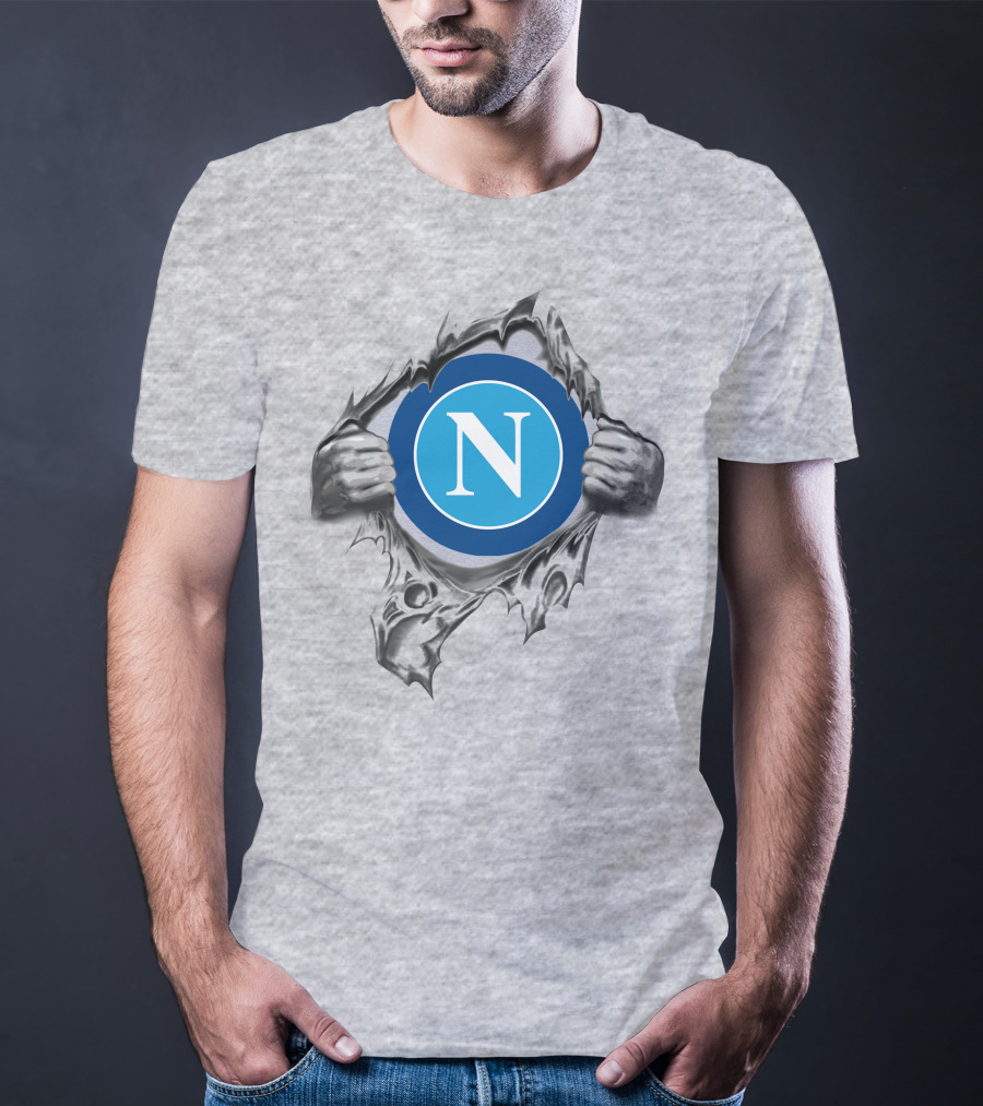 Napoli Super Fan Torn Reveal Logo T-Shirt