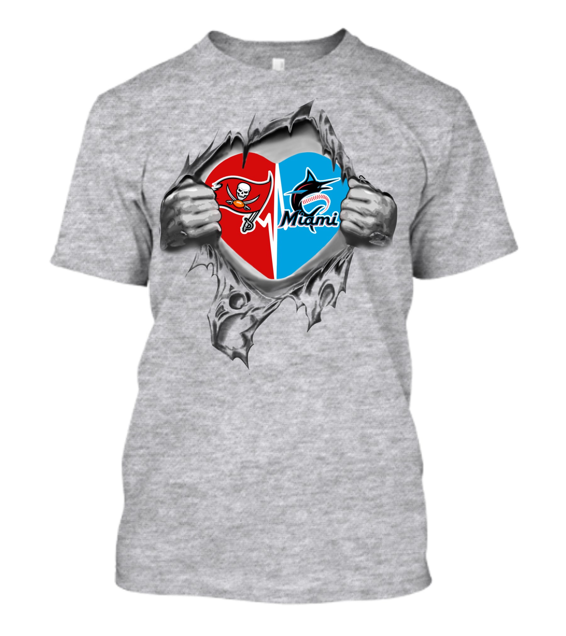 Buccaneers Miami Marlins It's In My Heart T-Shirt