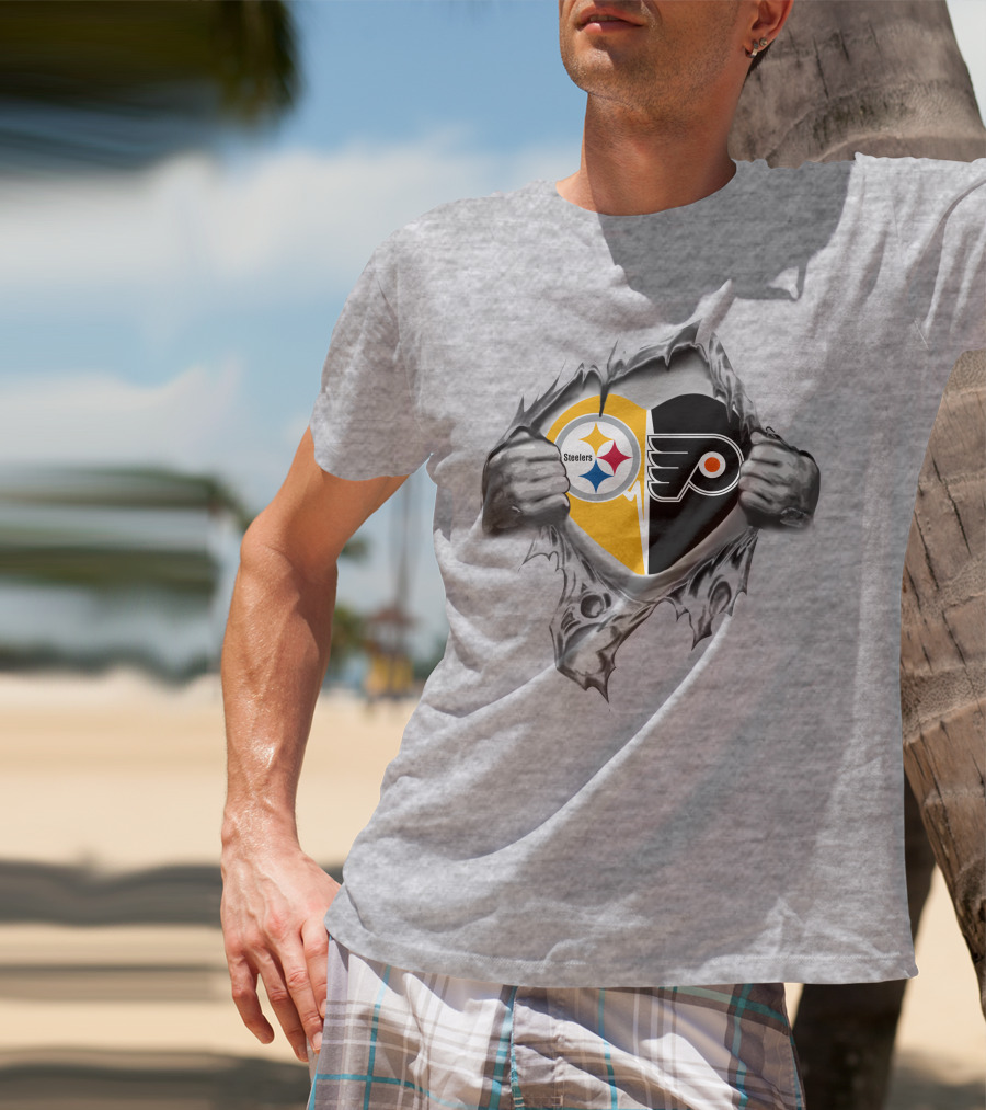 Steelers And Flyers It's In My Heart T-Shirt