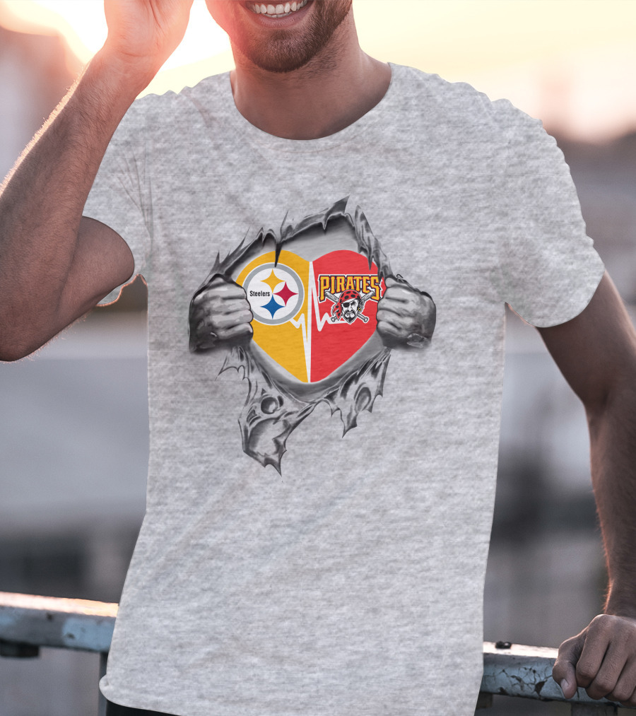 Steelers Pirates Heart 55 It's In My Heart T-Shirt