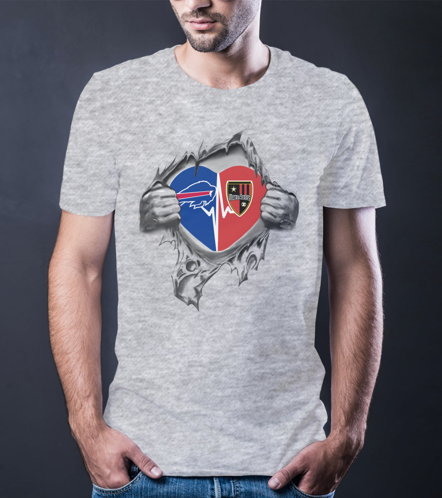 Buffalo Bills Metrostars Heart Design 73 Bills It's In My Heart T-Shirt