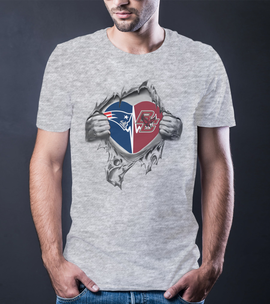Patriots Boston College Eagles Heart 99 Patriots Boston College T-Shirt
