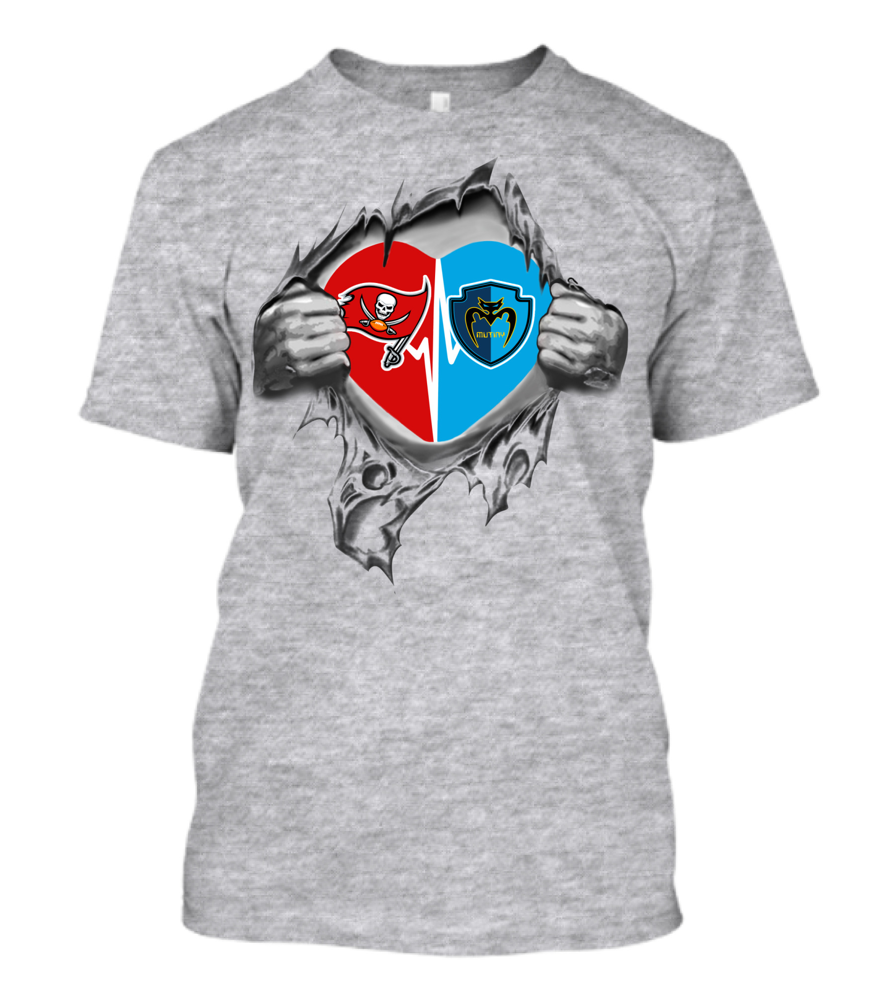 Buccaneers Mutiny Heart Tampa Bay Fan Passion T-Shirt