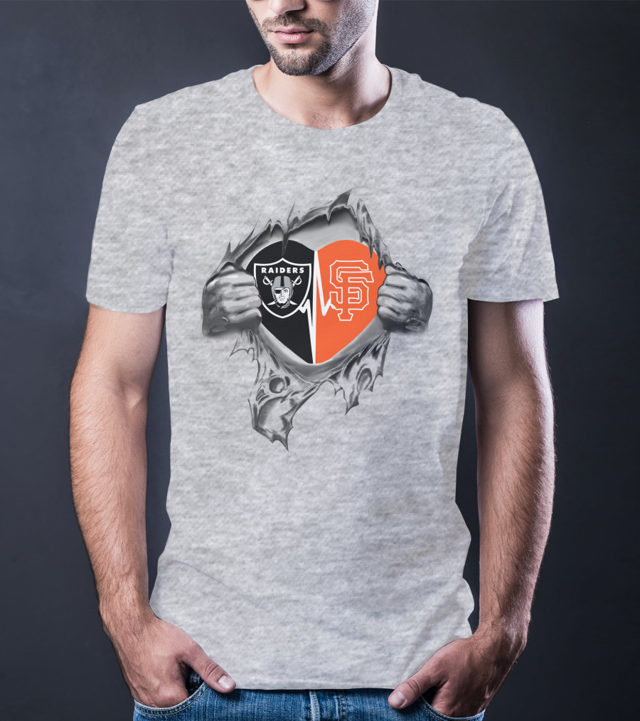 San Francisco Giants Raiders Heart Logo 315 T-Shirt
