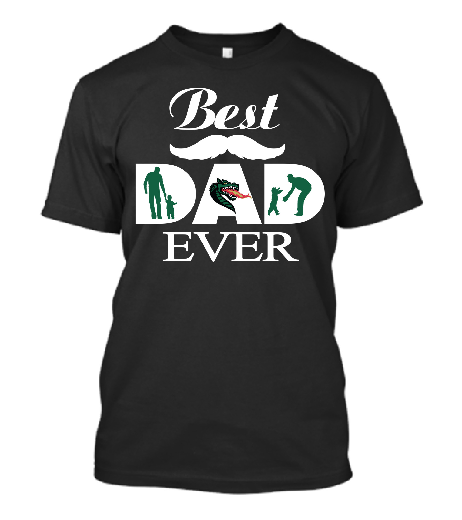 Uab Blazers Best Dad Ever Father's Day Silhouette T-Shirt