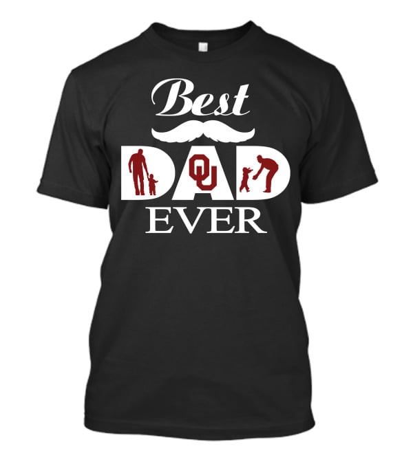Best Dad Ever Ou Oklahoma Sooners Father's Silhouette T-Shirt