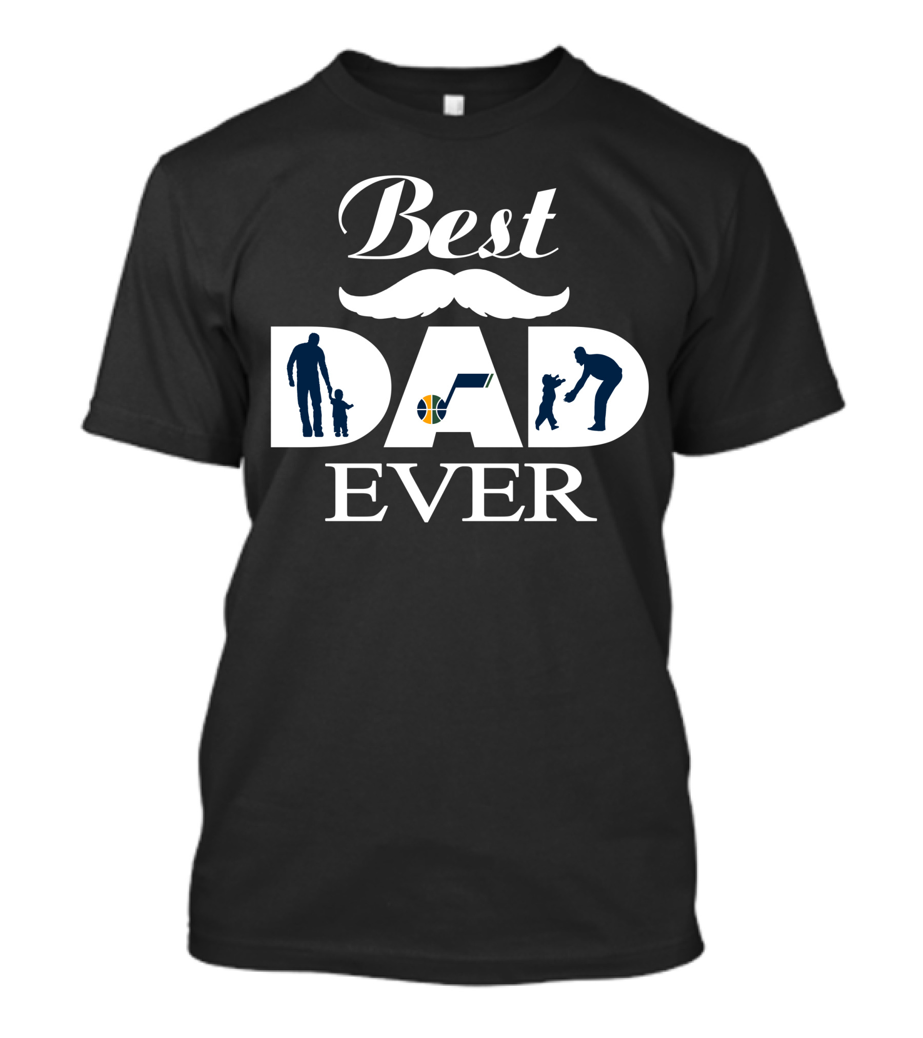 Best Dad Ever Utah Jazz Basketball Father's Day Gift T-Shirt