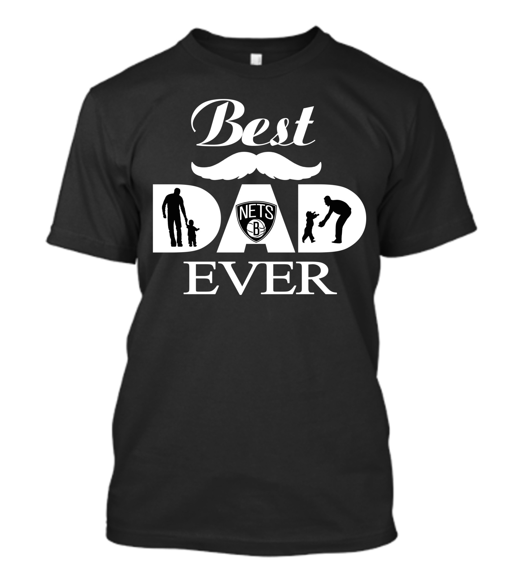 Brooklyn Nets Best Dad Ever Fathers Day 210 T-Shirt