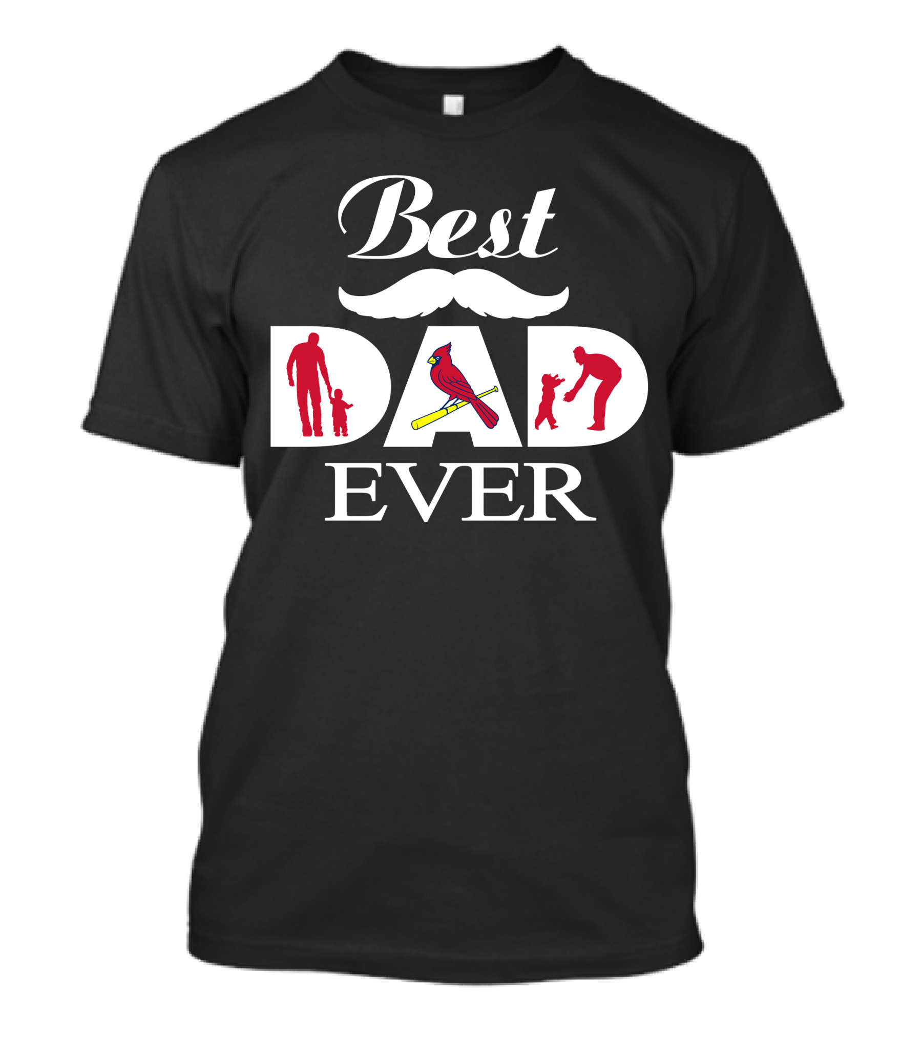 Best Dad Ever St Louis Cardinals Fathers Day Gifts T-Shirt