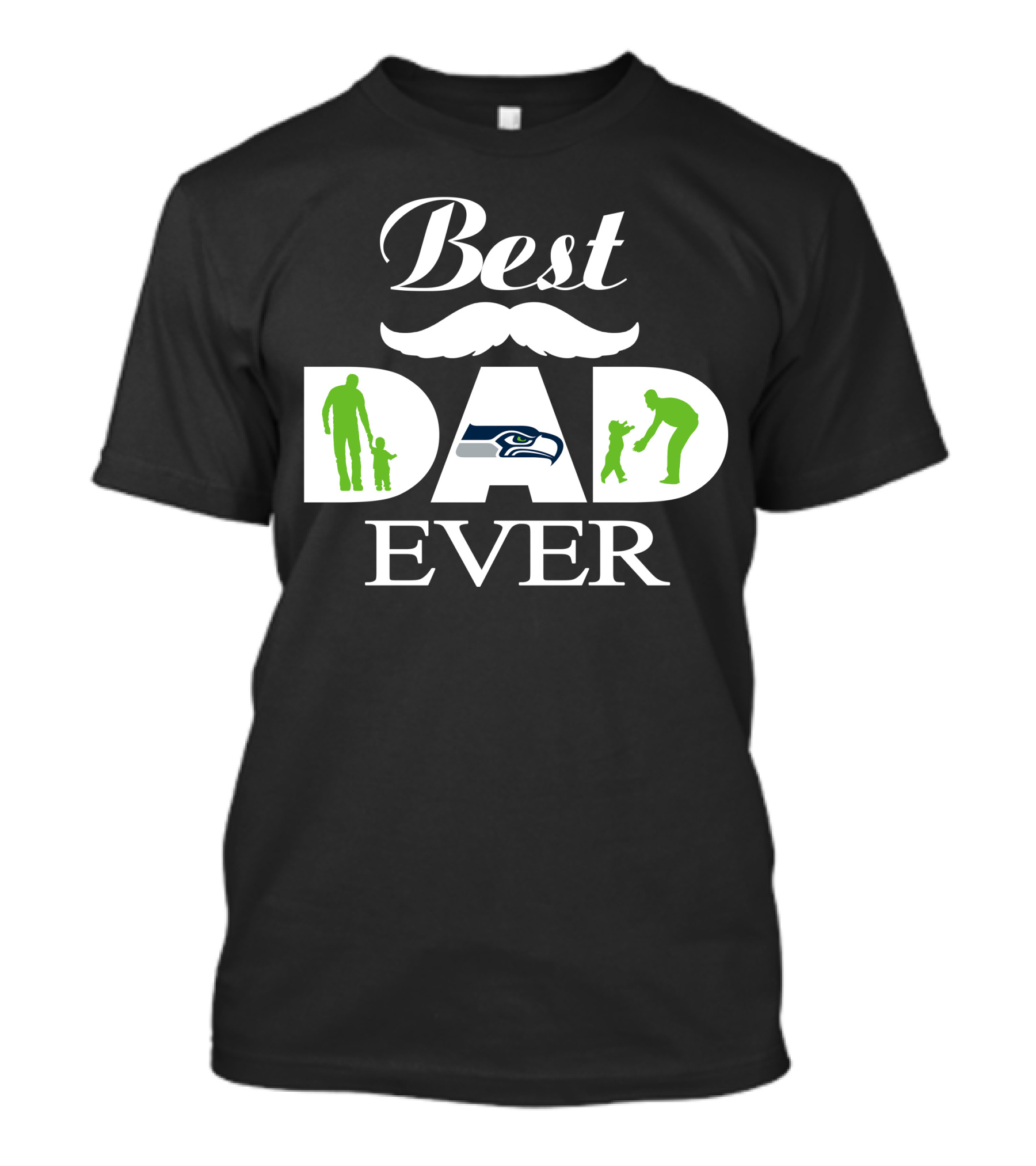 Best Dad Ever Seattle Seahawks Father's Day T-Shirt