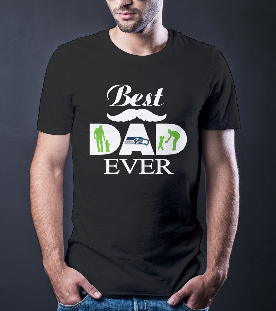 Best Dad Ever Seattle Seahawks Father's Day T-Shirt