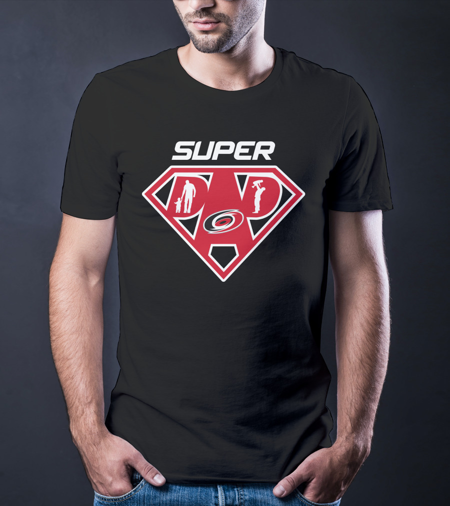 Super Dad Carolina Hurricanes Logo Heroic T-Shirt