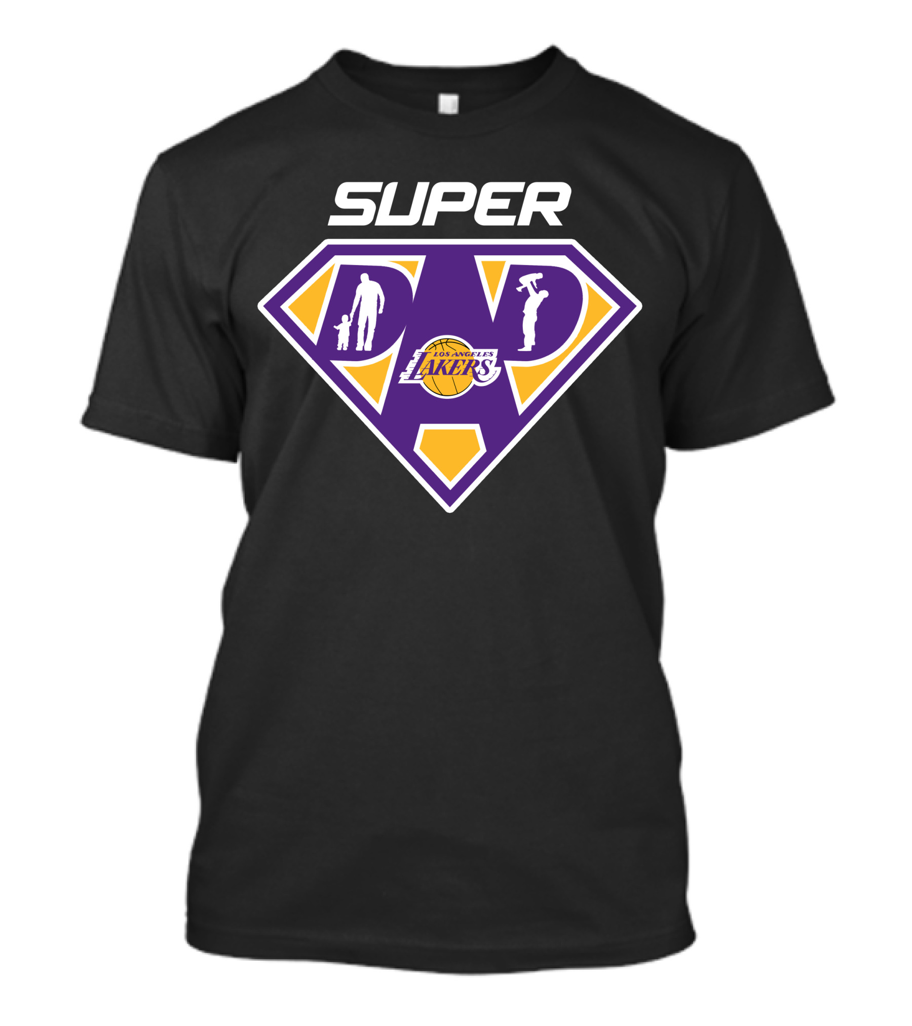 Super Los Angeles Lakers Dad T-Shirt
