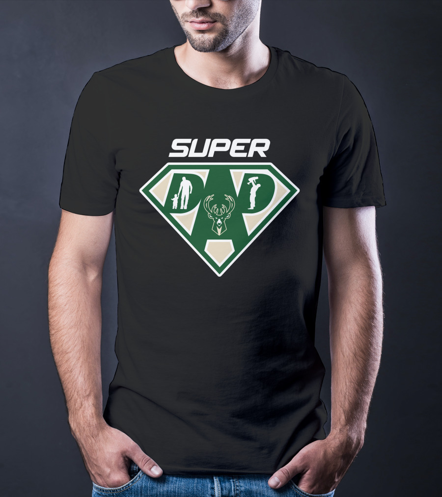 Super Milwaukee Bucks Dad T-Shirt