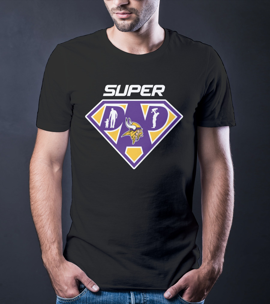 Super Dad Minnesota Vikings Football Fan T-Shirt