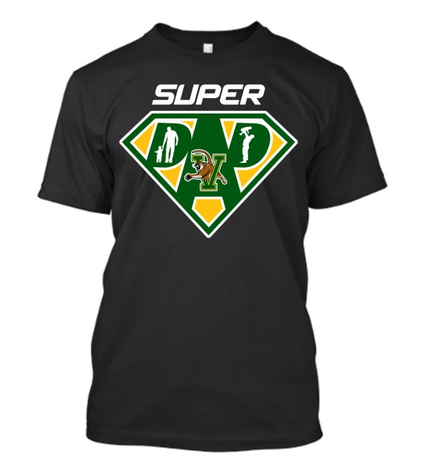 Vermont Catamounts Super Dad Hero Emblem With V T-Shirt