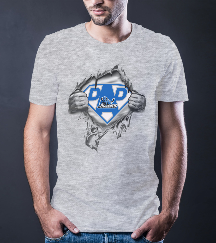 Buffalo Bulls Super Dad 4 With Heroic Shield T-Shirt
