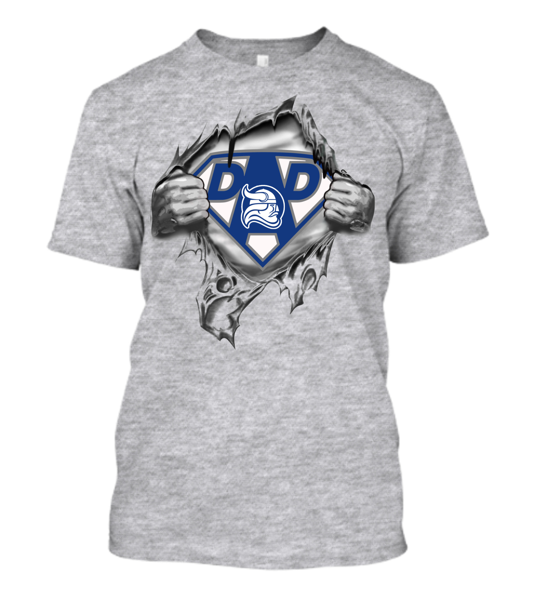 Berry Vikings Super Dad Shield With Viking Helmet T-Shirt
