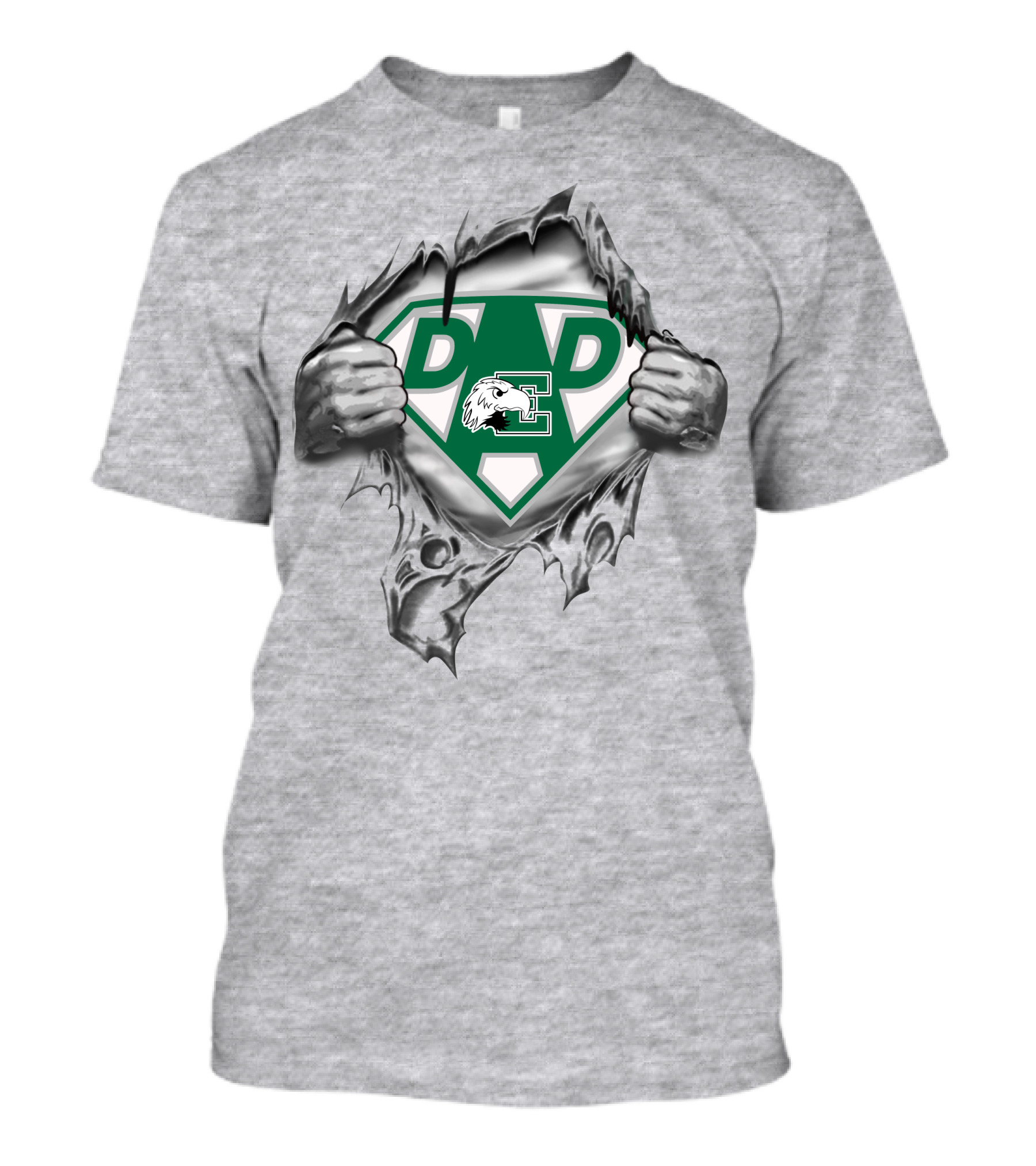 Eastern Michigan Eagles E Super Dad Heroic T-Shirt