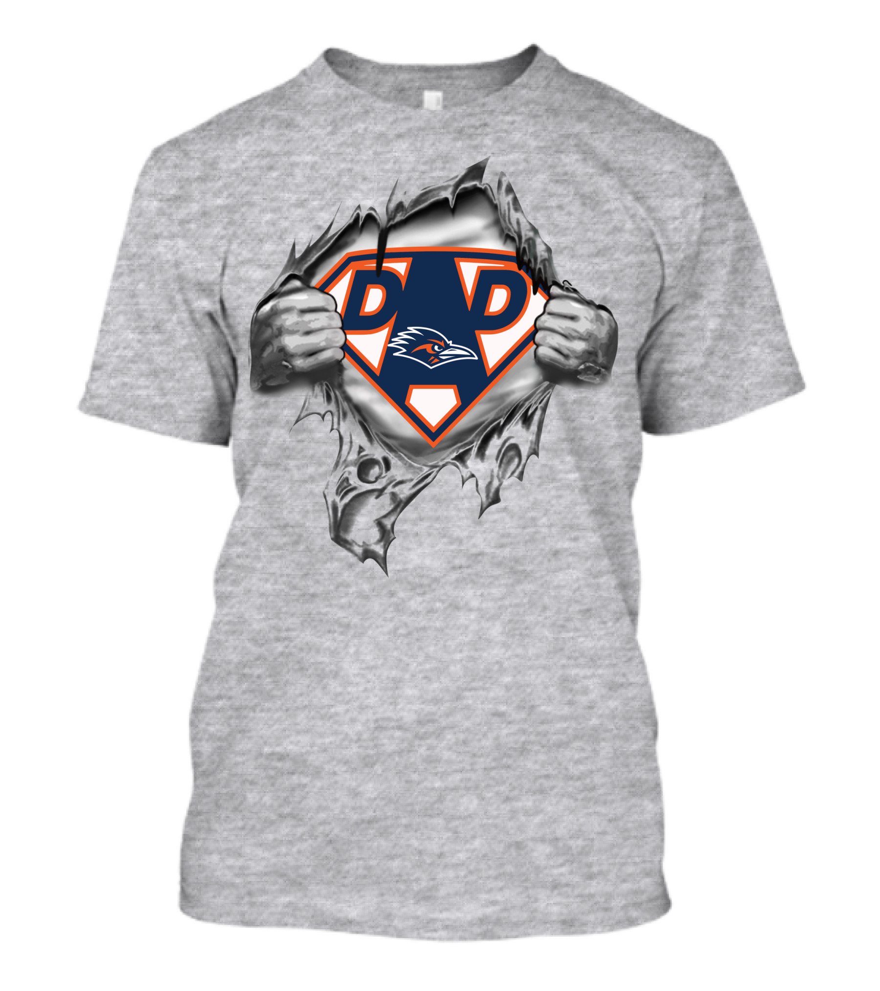 Utsa Roadrunners Super Dad Emblem With Torn Effect T-Shirt