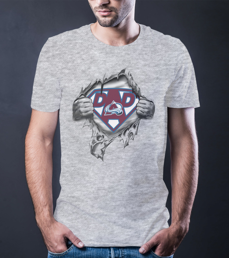 Colorado Avalanche Dad Superhero T-Shirt