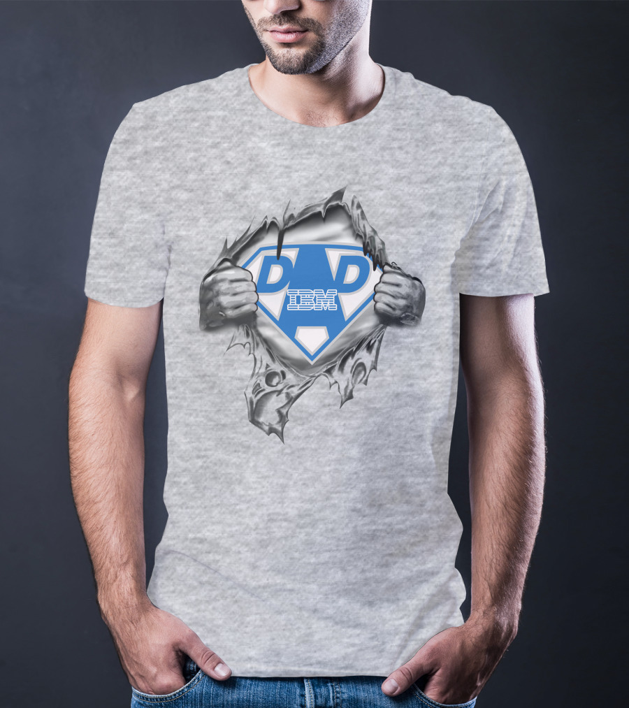 Ibm Super Dad Logo Superman Chest T-Shirt