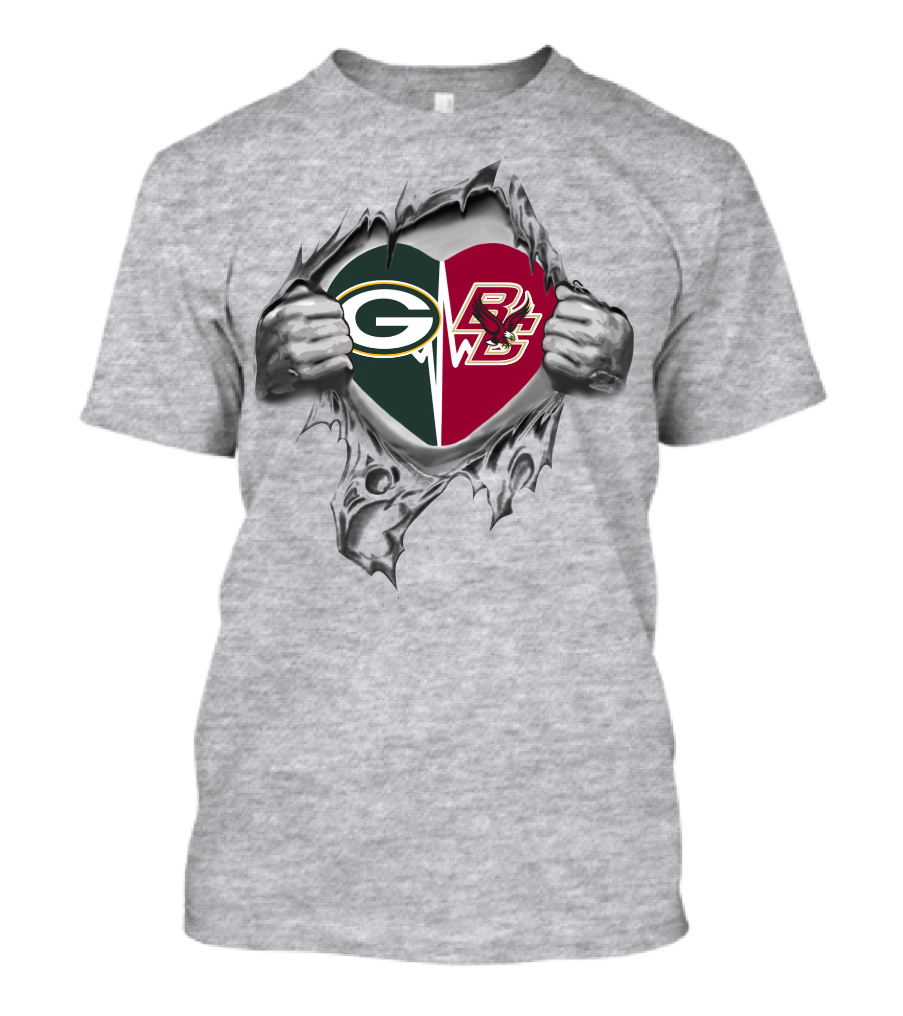 Packers Green Bay Boston College Eagles Heart T-Shirt
