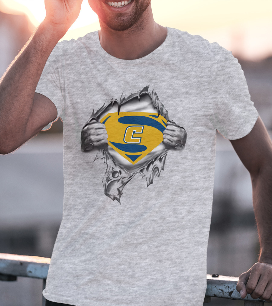Utc Mocs Superman Logo C Inside Ripped Chest T-Shirt
