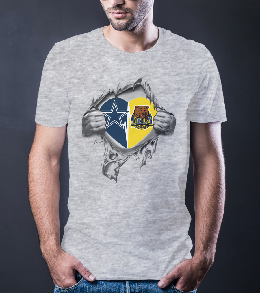 Cowboys Star Ucla Bruins Bear Heart T-Shirt
