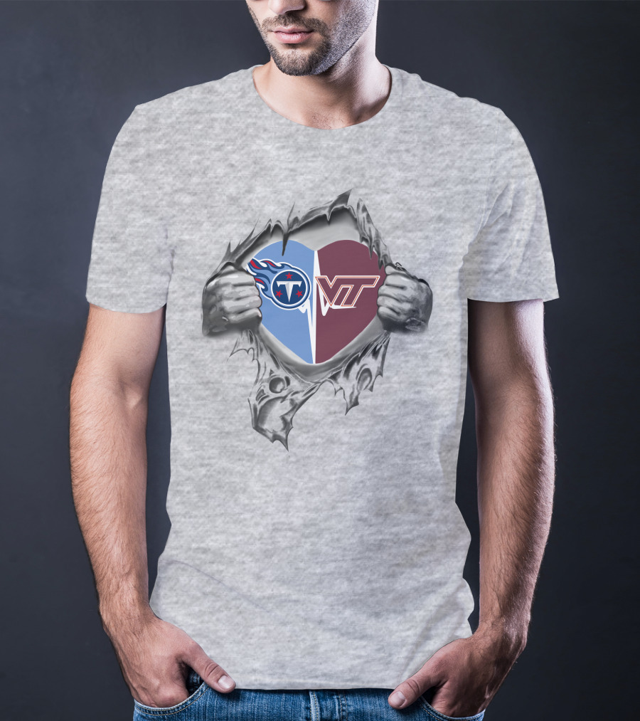 Titans Vt Hokies Heart T-Shirt