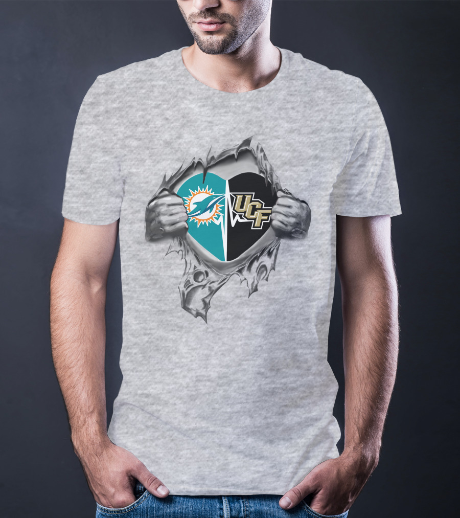Miami Dolphins Ucf Knights  It's In My Heart T-Shirt