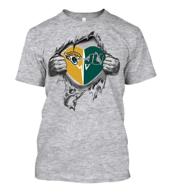 Jaguars Jacksonville Dolphins It's In My Heart Usa Football Basketball Fan Pride T-Shirt