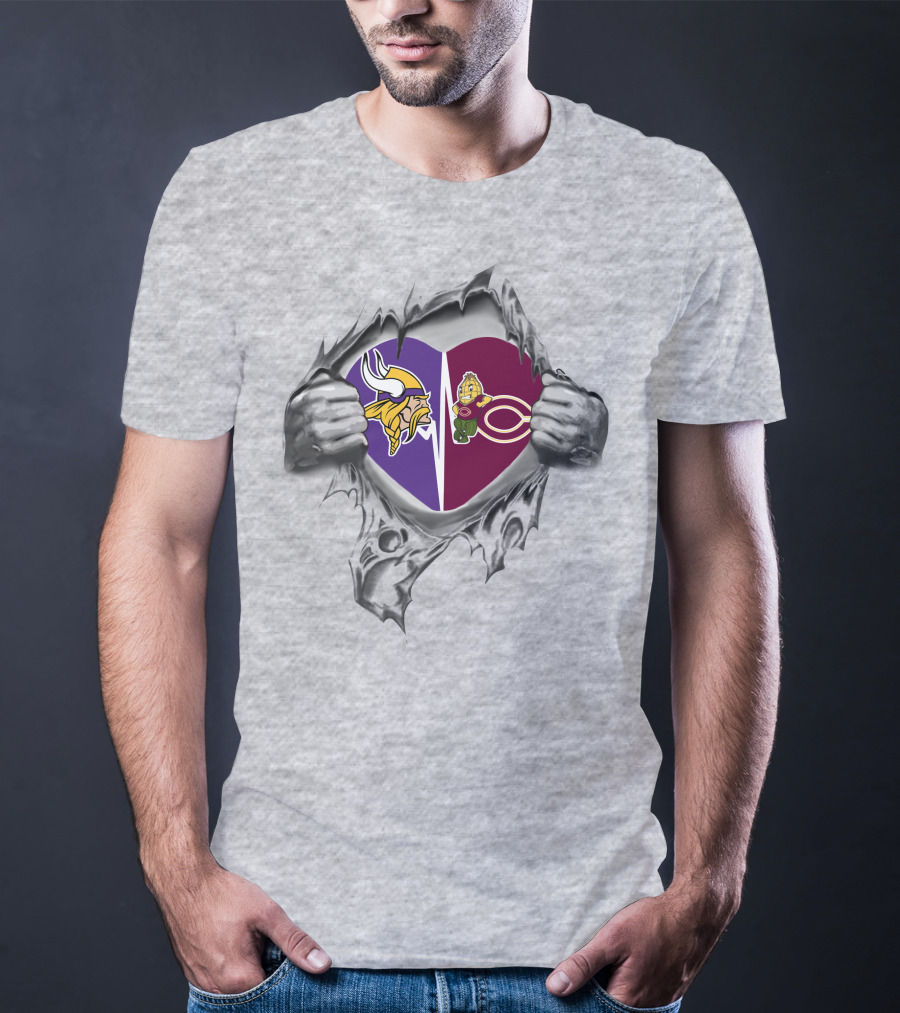 Vikings Cobbers Heart Minnesota Pride Football Spirit T-Shirt