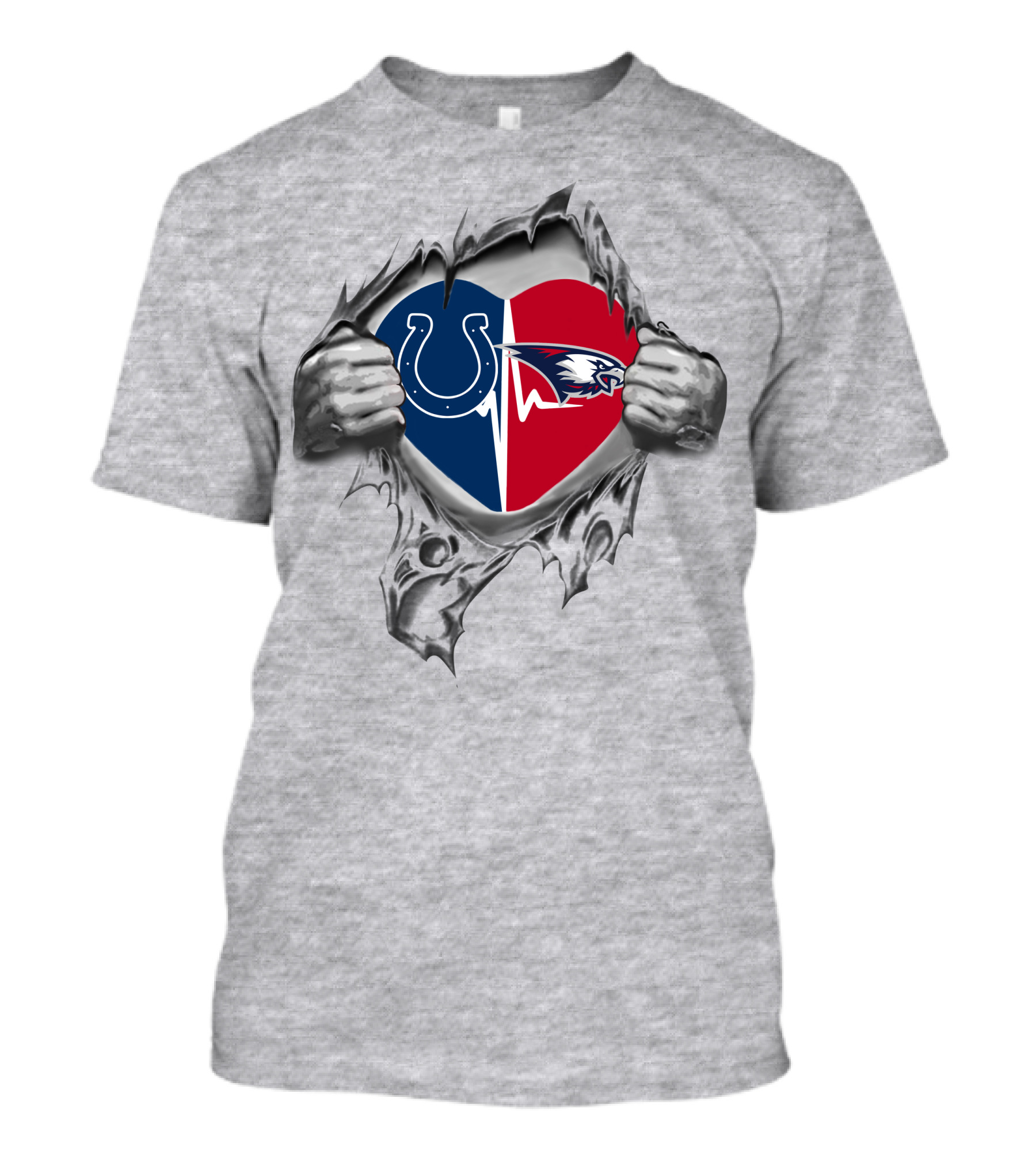 Colts Southern Indiana Eagles Heart Logo Colts Horseshoe Eagle Em> T-Shirt