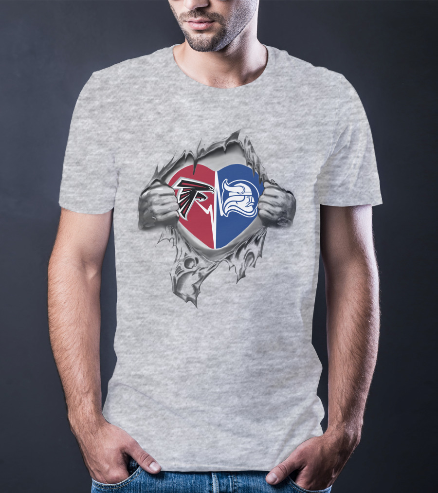 Falcons Berry Vikings Heart Logo Combination T-Shirt