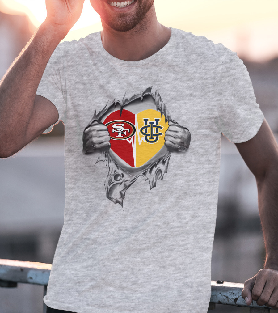 49ers San Francisco Heart Uc Irvine Anteaters Fan Passion T-Shirt