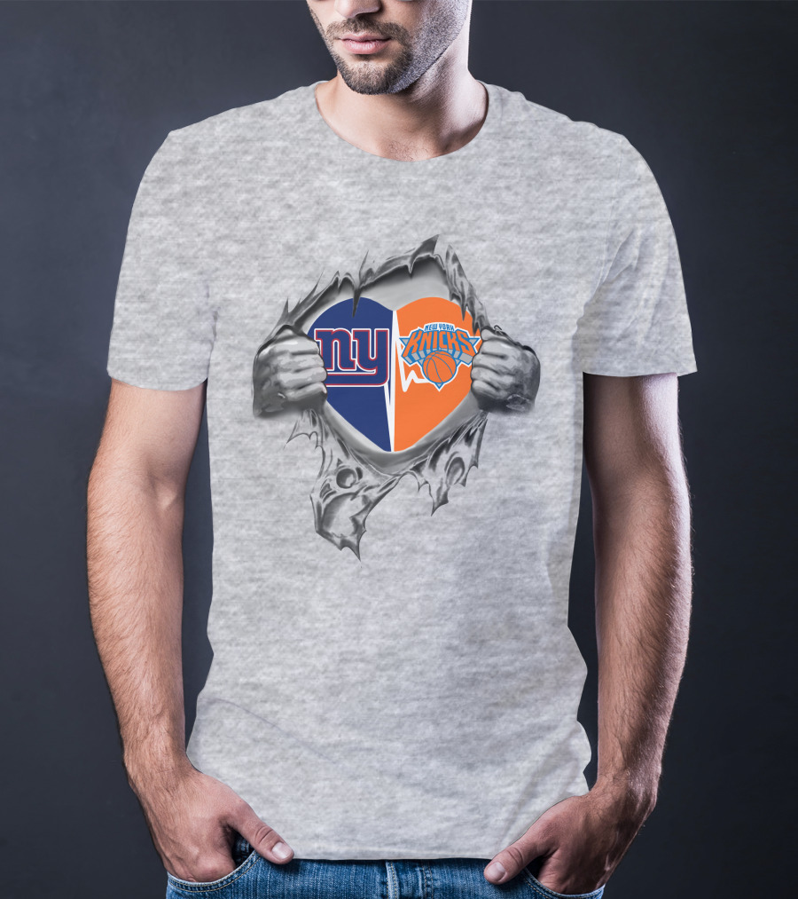 Ny Giants New York Knicks It's In My Heart T-Shirt
