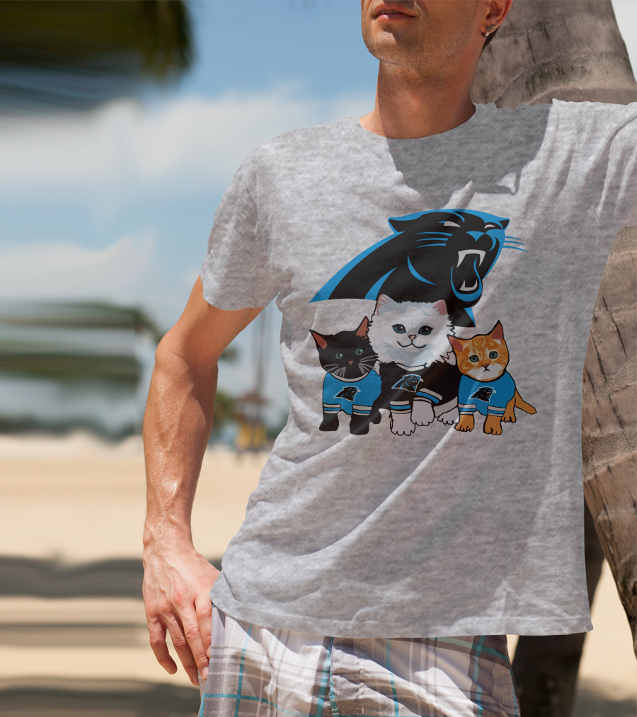 Carolina Panthers Cat Trio T-Shirt