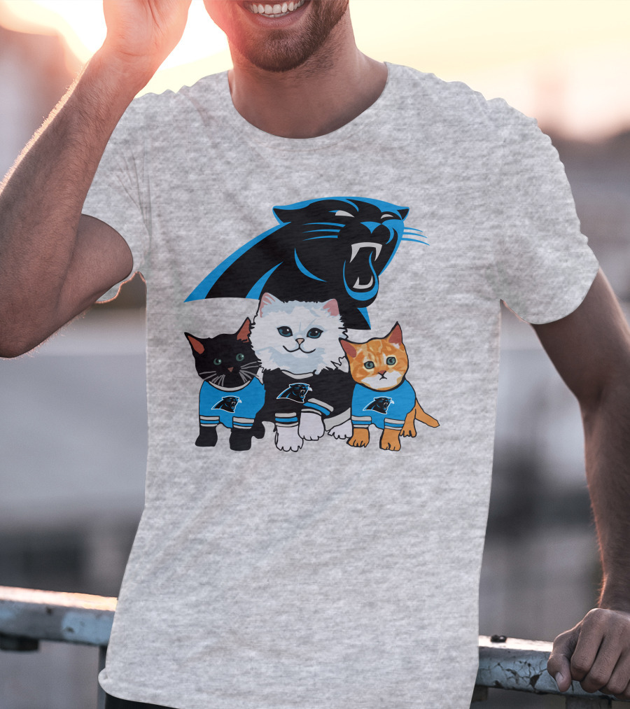 Carolina Panthers Cat Trio T-Shirt