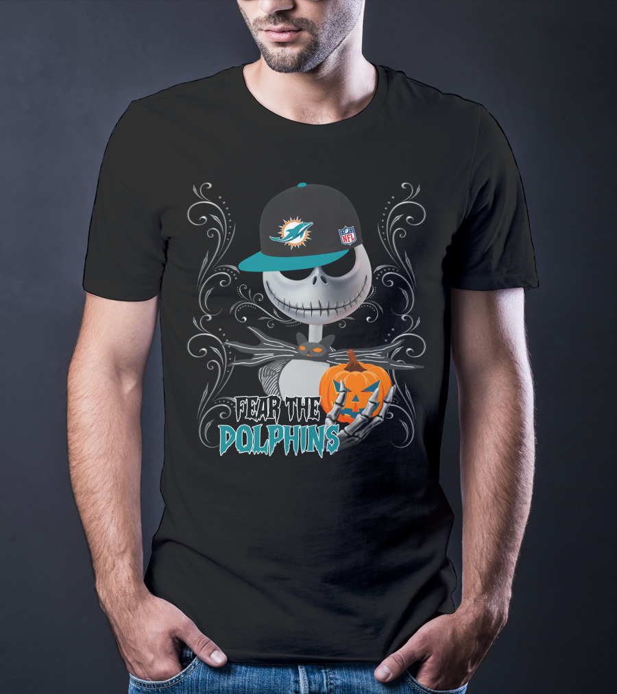 Fear The Dolphins Miami Halloween NFL T-Shirt