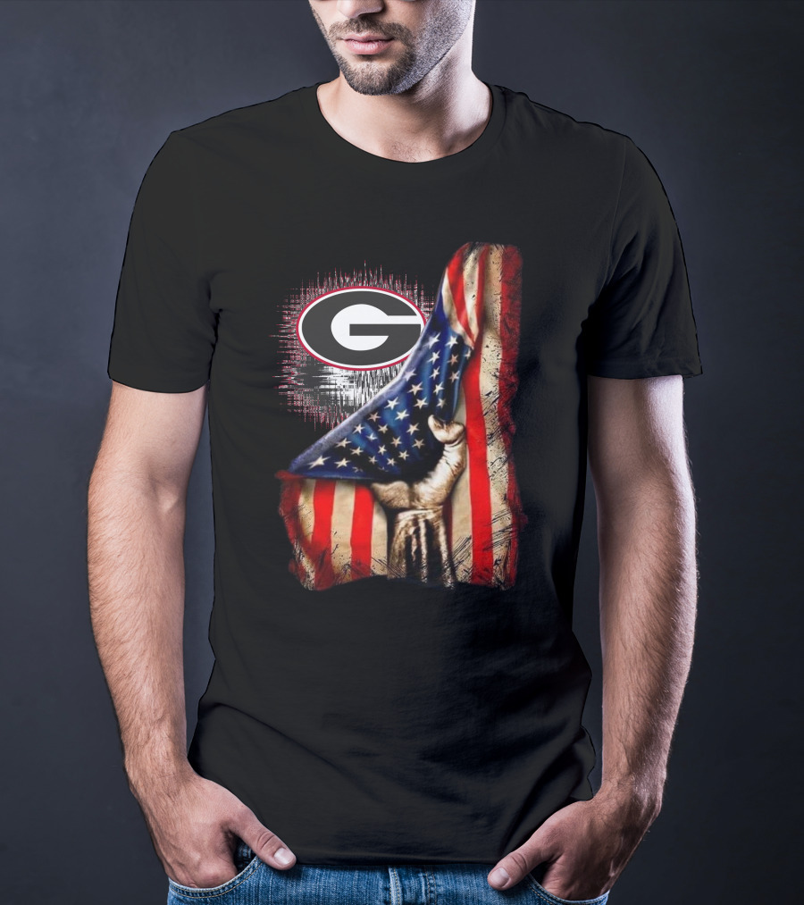 Georgia Bulldogs American Flag G Logo Patriotic T-Shirt