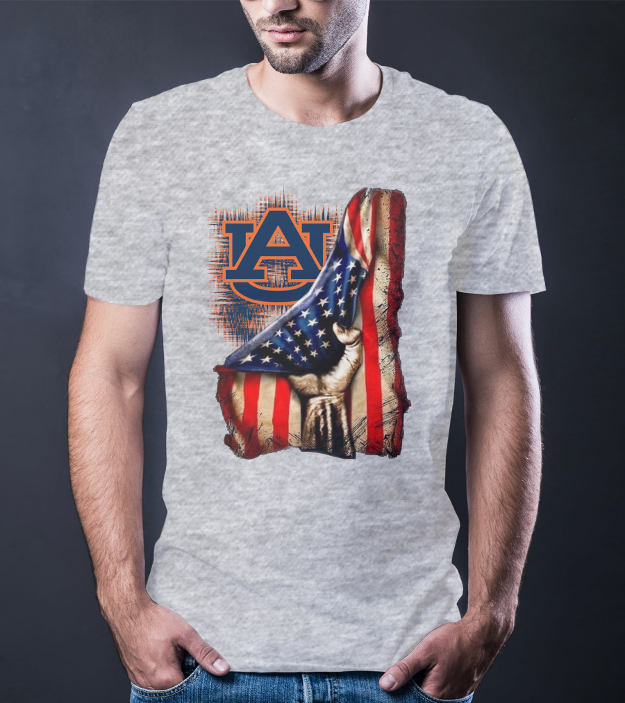 Auburn Tigers American Flag Patriotic T-Shirt