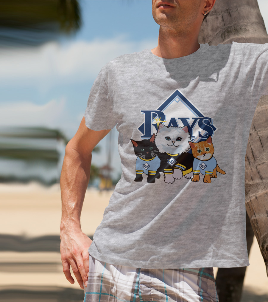Rays Cats Wearing Team Jerseys Tampa Bay T-Shirt