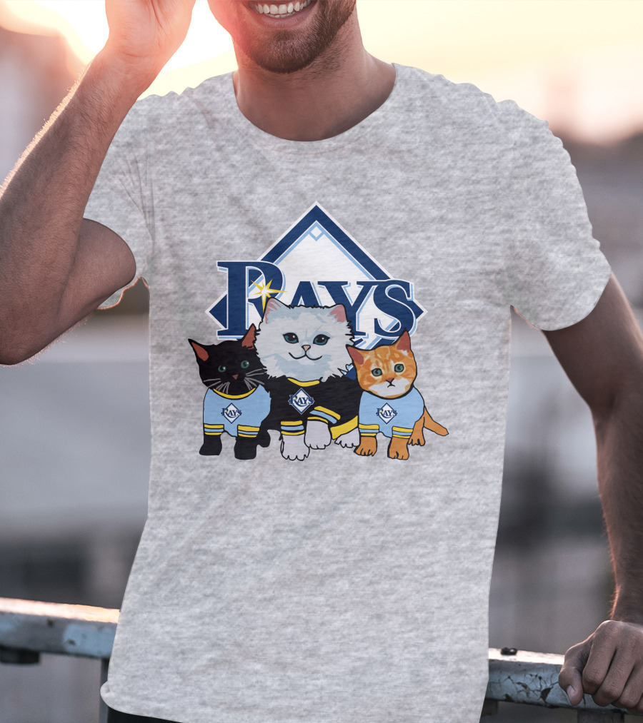 Rays Cats Wearing Team Jerseys Tampa Bay T-Shirt